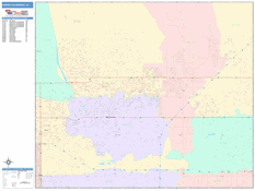 Rancho Cucamonga Digital Map Color Cast Style